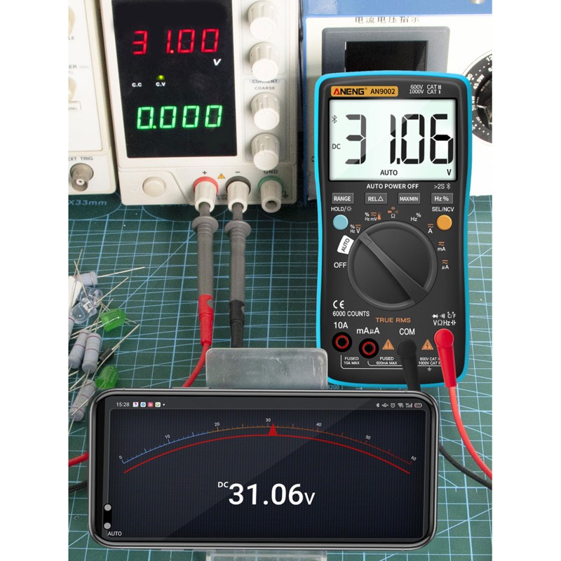 Đồng Hồ Vạn Năng Kỹ Thuật Số An9002 Đếm 6000 Kèm Phụ Kiện Chất Lượng Cao