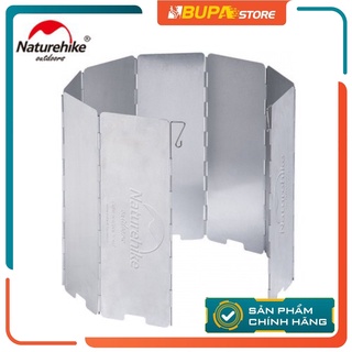 Tấm chắn gió bếp gas, bếp cồn du lịch 8-10 miếng hợp kim nhôm gấp gọn siêu nhẹ kèm hộp đựng NH15F008-B