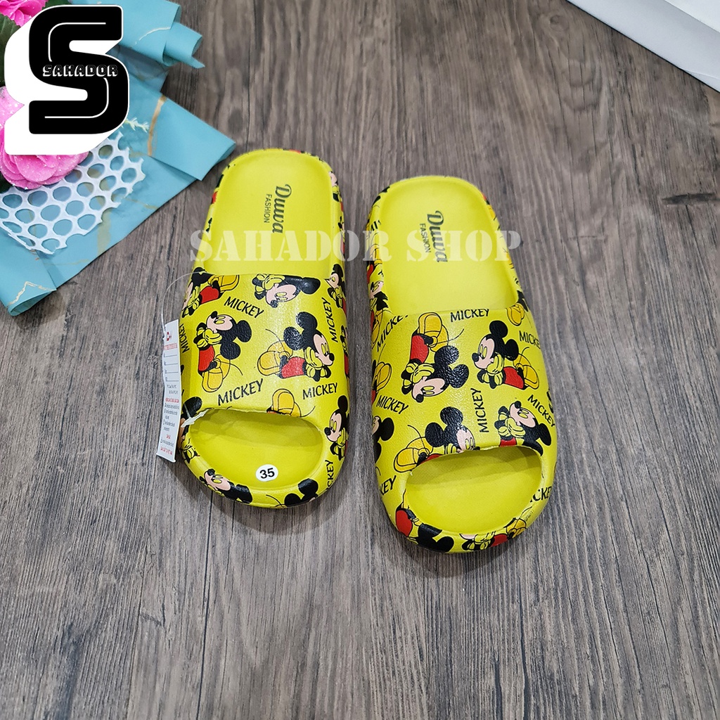 Dép nữ quai ngang bánh mì đúc nguyên khôi hình chuột mickey tuyệt đẹp BM097-7