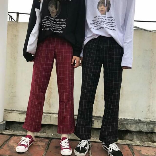 PLAID PANTS - CARO ĐEN - CARO ĐỎ - SỌC VUÔNG | WebRaoVat - webraovat.net.vn