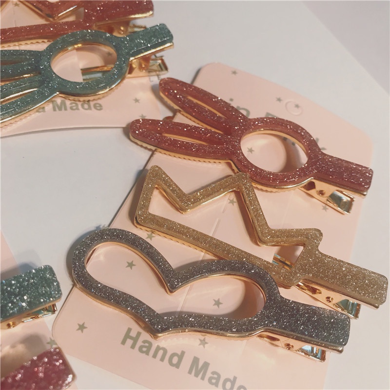 Kẹp tóc hình trái tim/thỏ dễ thương cho nữ 2021