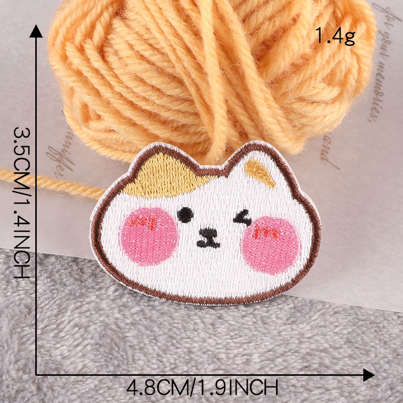 Miếng Dán Ủi Thêu Họa Tiết Hoạt Hình Gấu Dễ Thương Dùng Trang Trí Quần Áo DIY