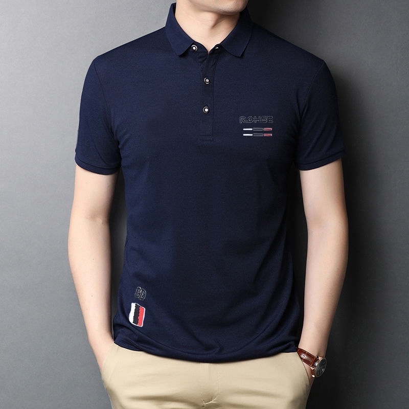 Áo Thun Polo Tay Ngắn Dáng Rộng Thoáng Khí Nhanh Khô Thời Trang Cao Cấp Cho Nam