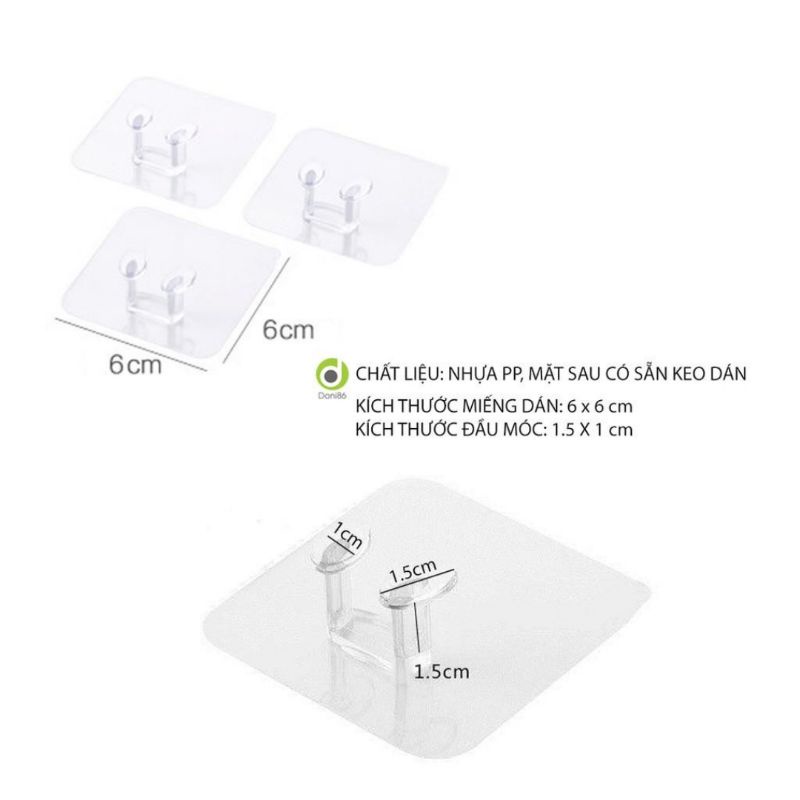 Móc dán tường treo phích cắm điện, treo vật dụng đa năng