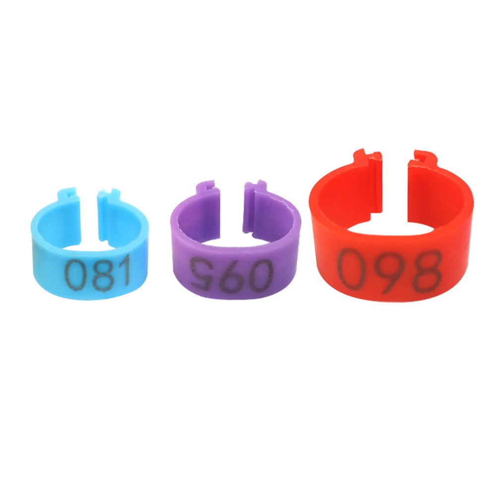 100 chiếc hoặc 50 chiếc / túi vòng kẹp chân đường kính bên trong 16mm đồ dùng trang trại vòng đeo chân vòng 6 màu ngỗng gà nhựa 001-100 vịt được đánh số thiết bị chim / nhiều màu
