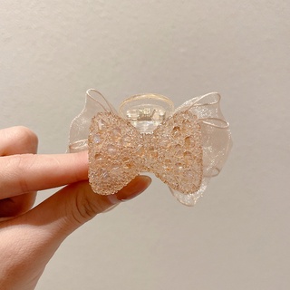 Kẹp Tóc Lưới Hình Nơ Đính Đá