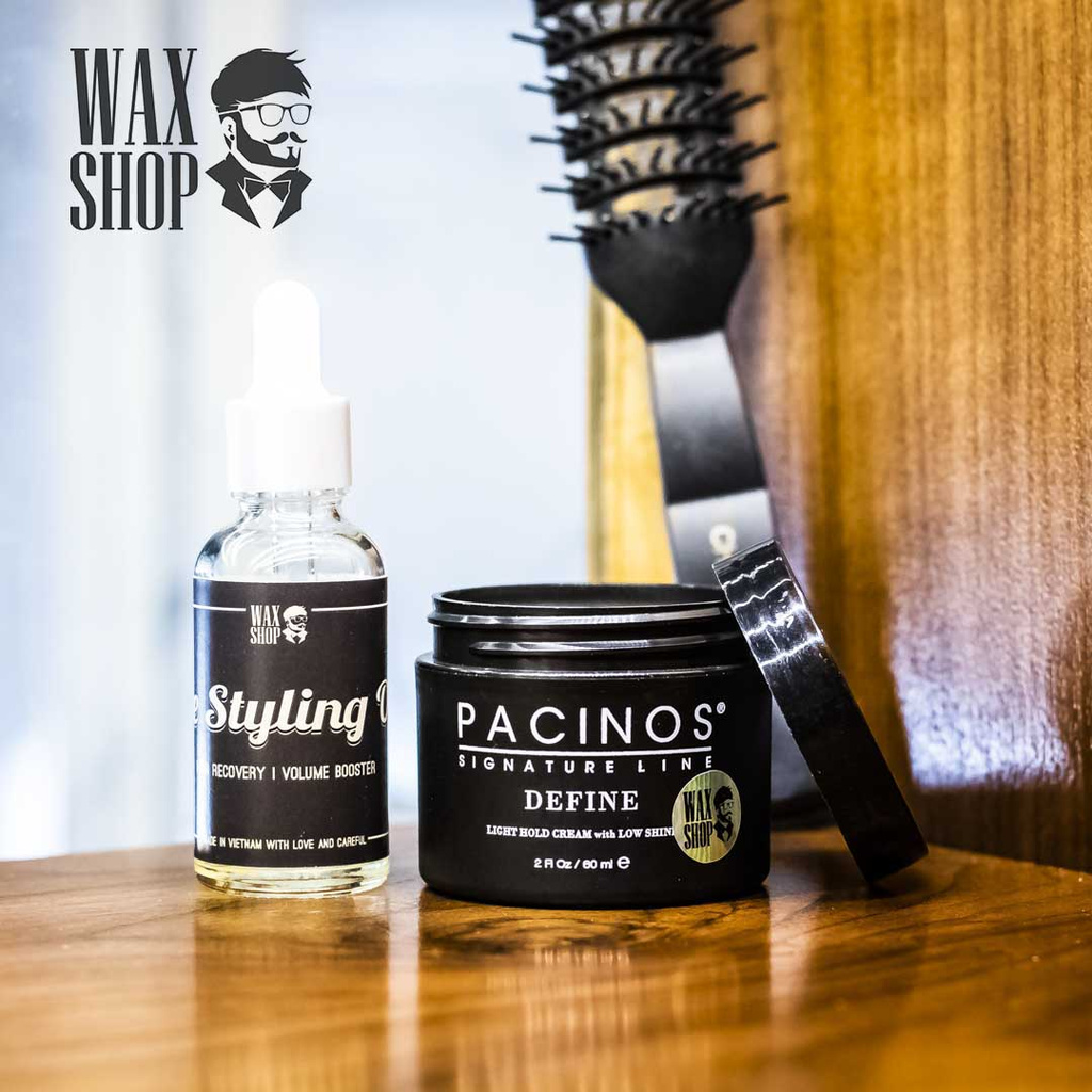 Sáp Vuốt Tóc Pacinos Define ⚡[Bao Test] ⚡Siêu Giữ Nếp Tóc tới 24 Tiếng, Tặng Kèm Pre-Styling Oil và Lược (Được Chọn)