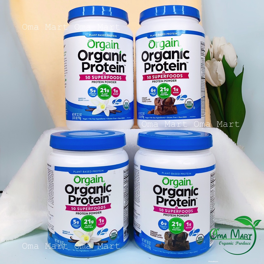 Bột Orgain thực vật làm bánh hữu cơ (vị vani và socola) - Hàng nhập Mỹ
