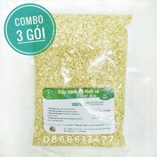 Combo 3 đậu xanh cà tách vỏ 500g