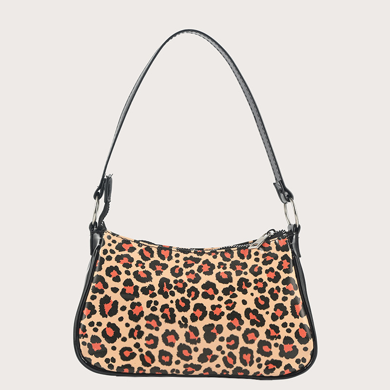 Túi Xách Kẹp Nách Họa Tiết Da Báo Phong Cách Retro Hợp Thời Trang