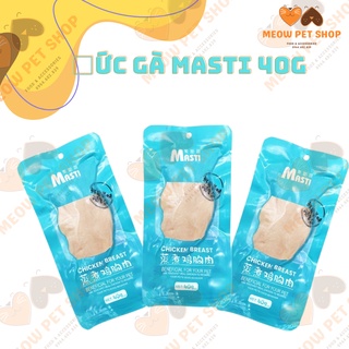 Combo 10 - ức gà hấp ăn liền masti dành cho chó mèo - thức ăn chó mèo giá sỉ