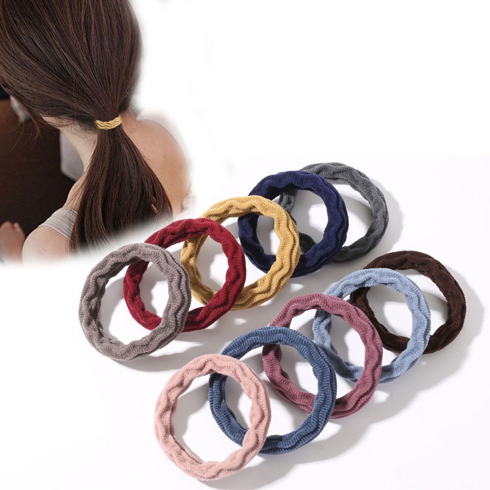 Dây Buộc Tóc Co Giãn Không Đường May Phong Cách Hàn Quốc Thời Trang Cho Nữ