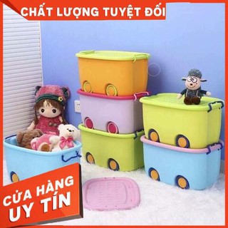 Thùng nhựa có nắp, bánh xe đụng đồ dùng, đồ choi cho bé cho mẹ