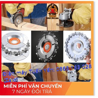 Đĩa lưỡi cưa xích cắt gỗ đa năng gắn máy cắt máy mài cầm tay - lưỡi cưa xích gắn máy mài 100mm, 125mm