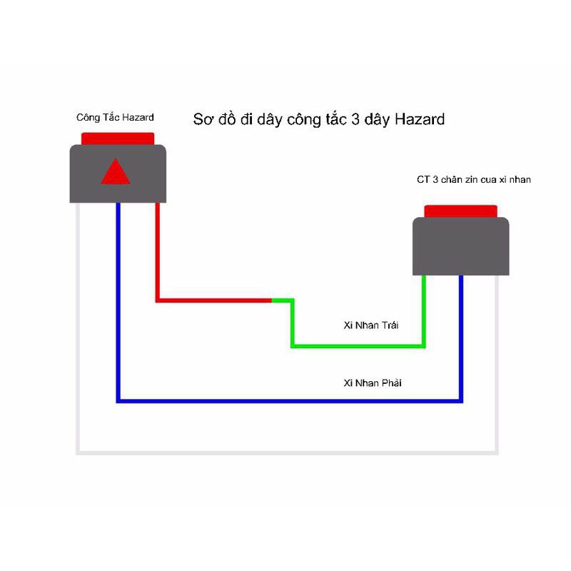 Công Tắc hazard Dừng Nhấp Nháy Kiểu Oto kèm rắc cắm