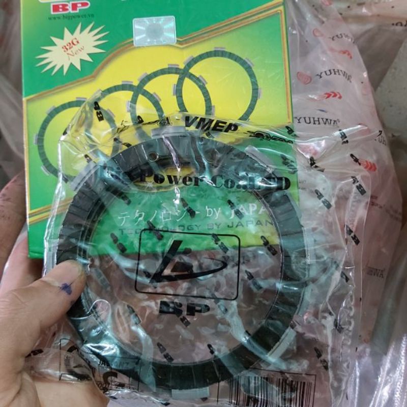 Bộ 4 lá côn Dream, Wave 50cc 100cc BIGPOWER (BIG POWER) đĩa ma sát ly hợp cho xe máy 60K