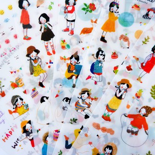 Bộ 6 tấm sticker trang trí Heeda