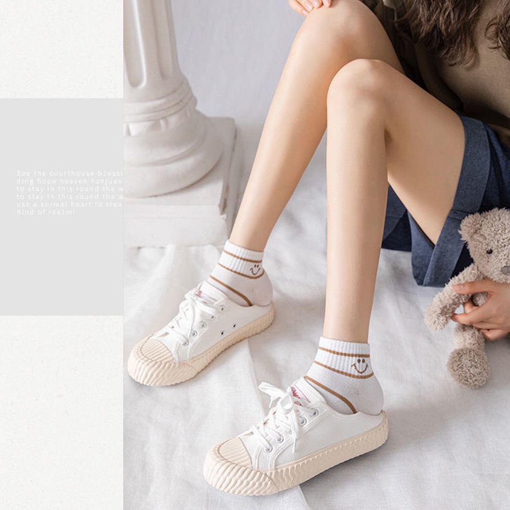 Tất cổ ngắn,vớ cổ ngắn sét tất vớ 5 đôi họa tiết đáng yêu thời trang Hàn Quốc - Sope shop