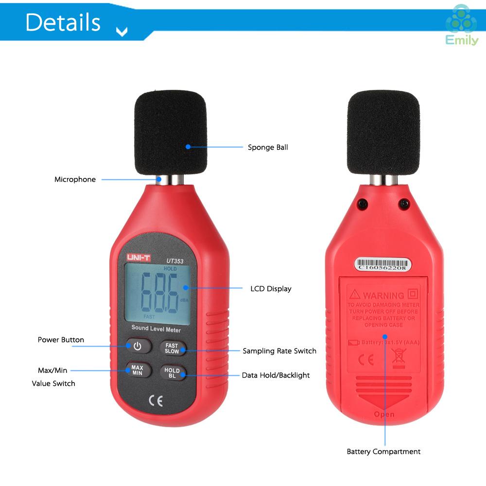 Máy đo độ ồn mini UNI-T UT353 màn hình LCD 30-130dB
