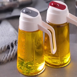 Bình đựng dầu ăn, gia vị thủy tinh nắp mở tự động chia vạch 630ml