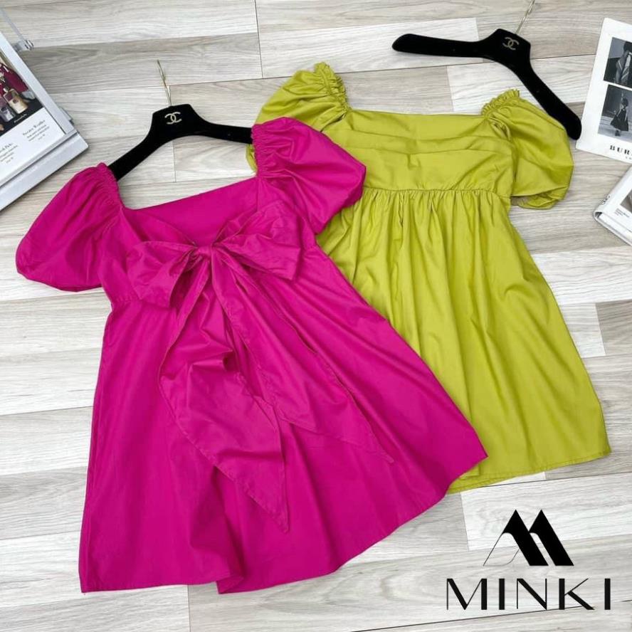 [TTTK] ĐẦM TAY BỒNG NƠ LƯNG SIÊU XINH - CHẤT LIỆU CAO CẤP - MÀU XANH BƠ | BigBuy360 - bigbuy360.vn