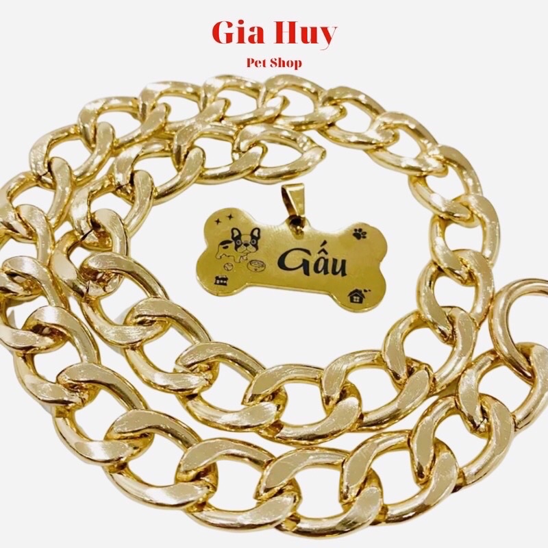 (Combo) Thẻ Tên Chó Mèo - Bảng Tên Chó Mèo, Pettag Kèm Vòng Cổ giahuypetshop