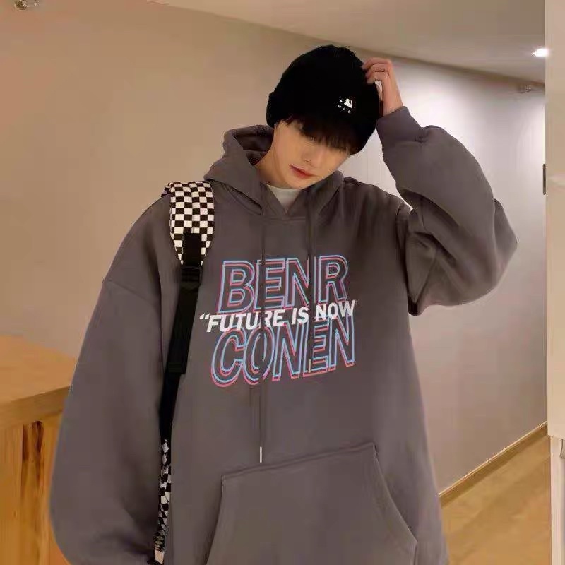 Áo Hoodie Nỉ Bông BENR CONEN Tay Dài Túi Bụng