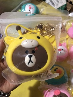 Túi silicon đầu thú mini đeo chéo