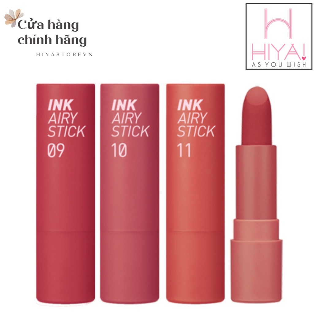 Son Peripera Ink Airy Stick ✨CHÍNH HÃNG✨ Siêu Lì, Bám Màu Cực Tốt