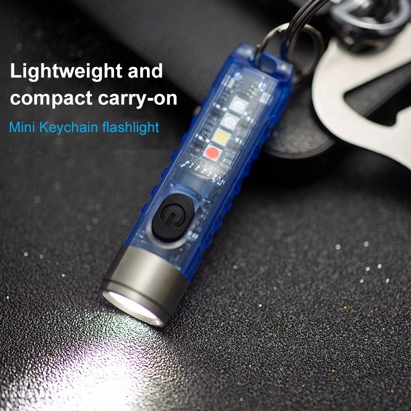 Đèn pin móc khóa Mini S11 SST20 UV dạ quang chống thấm nước có thể sạc lại bằng cổng USB