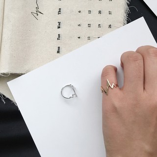 Nhẫn hình sấm sét hàn quốc cặp đôi