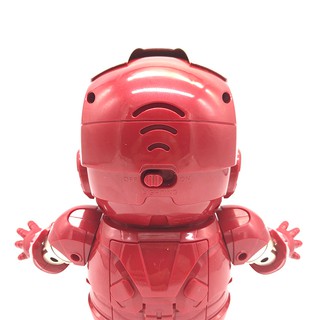 Đồ chơi robot Iron Man người sắt nhảy múa vui nhộn theo nhạc, có đèn Led, chất liệu ABS an toàn cho bé - Time365