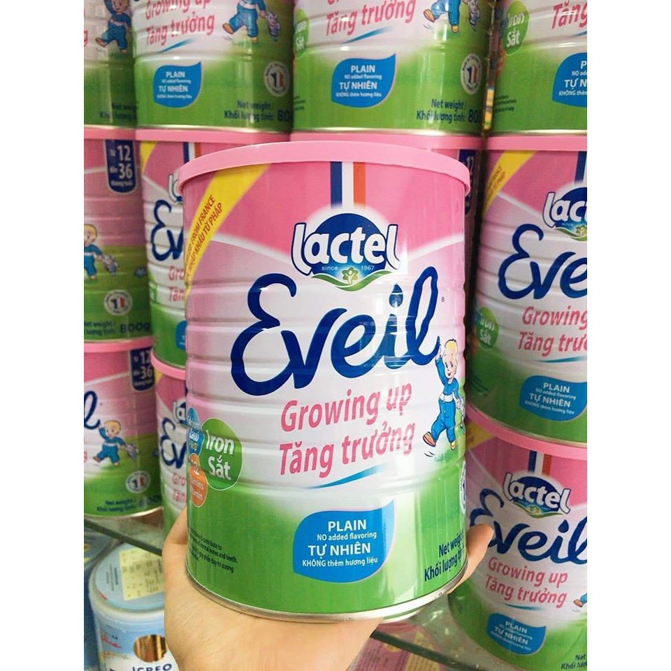 Sữa bột Lactel Eveil Pháp hộp 400g date T11/2021