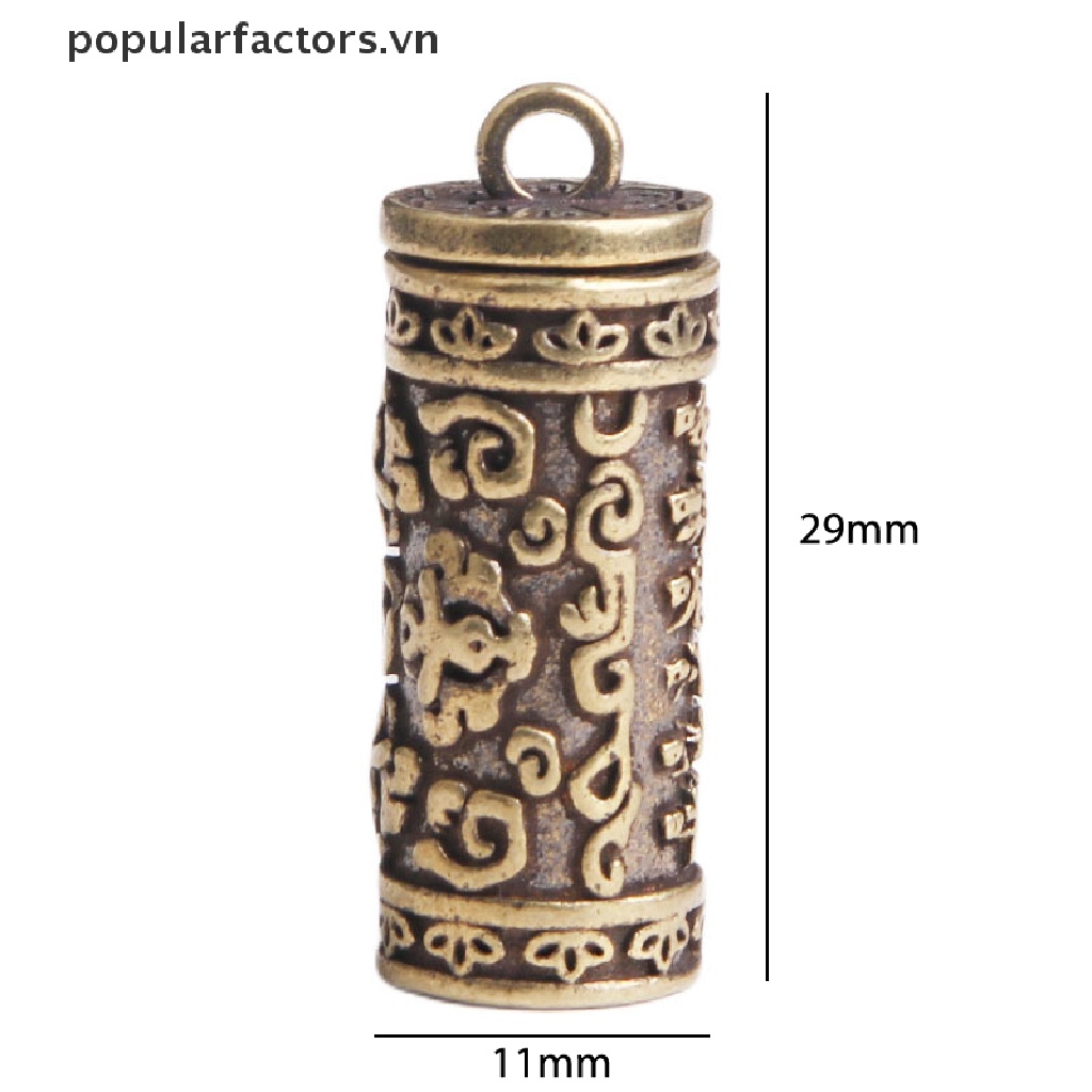 1 Mặt Vòng cổ Hình Trụ Bằng Đồng Thau Phong Cách Phật Giáo