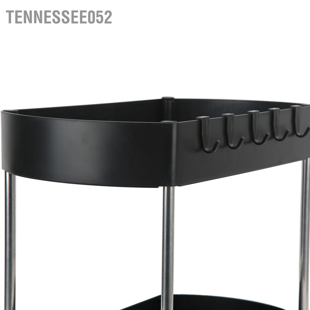 Tennessee052 Dưới bồn rửa tổ chức 2 tầng rỗng ngoài ABS Tủ phòng tắm với giá đỡ bằng thép không gỉ và 5 móc