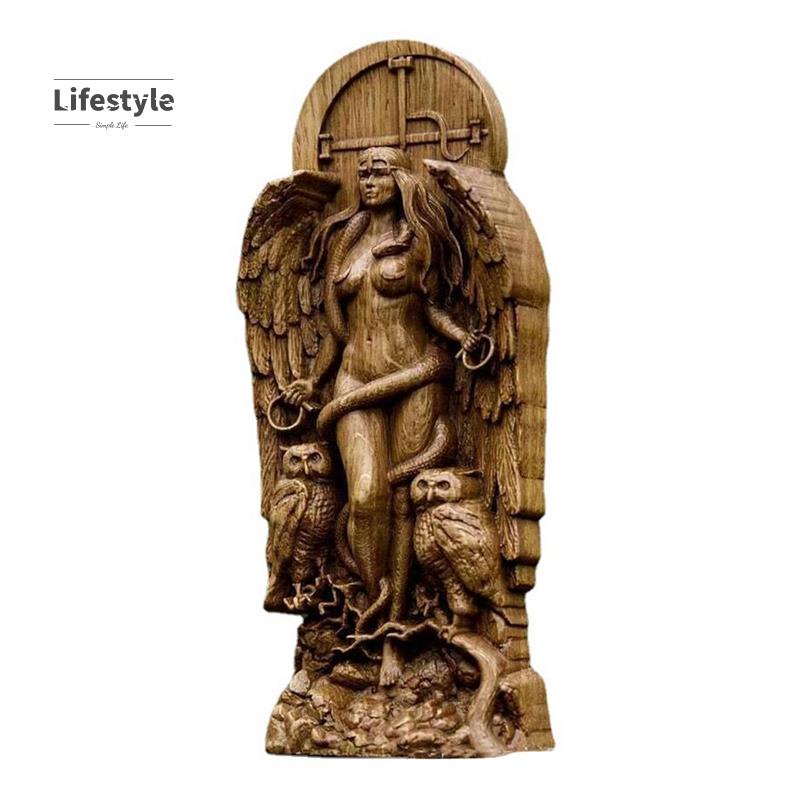 Ancient Wiccan Goddess Statue,Altar Sculpture,Greek Goddess Statue Mythology Mother Earth Gaia Figurines for Pagan Home