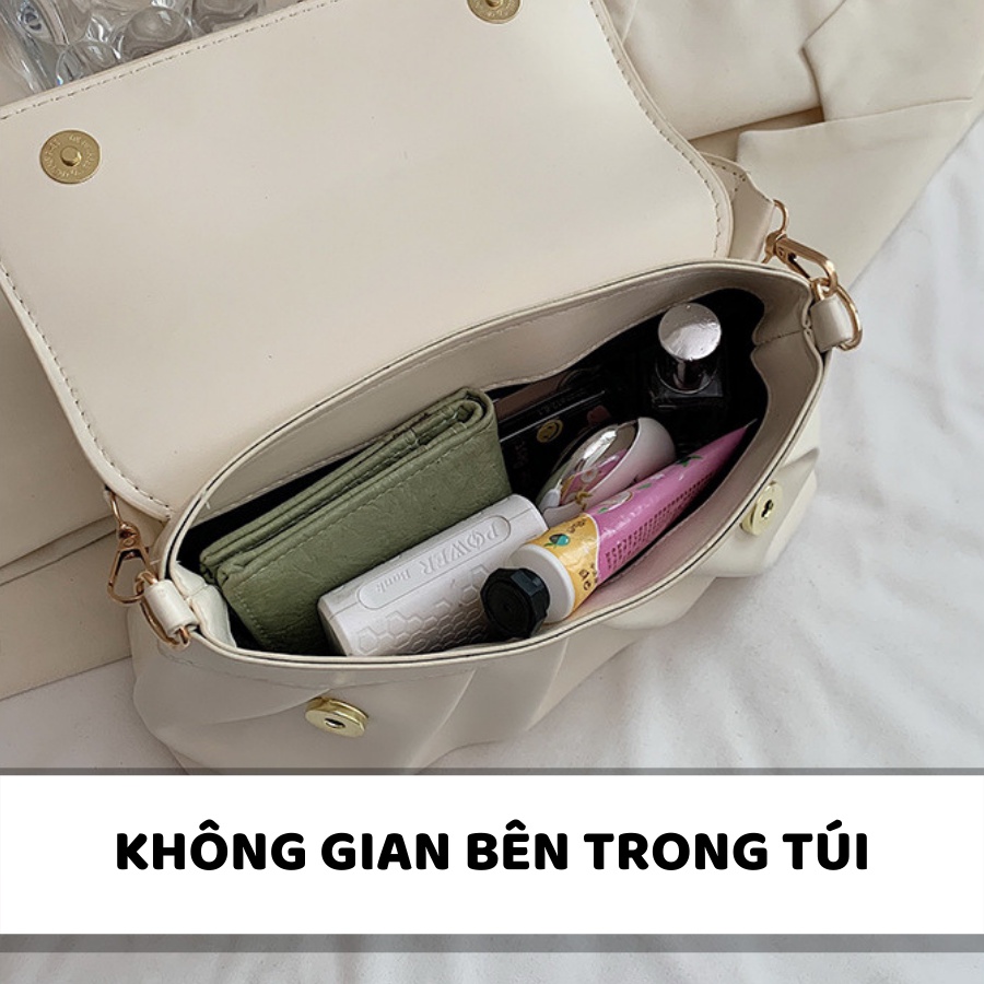 [NowShip2h] Túi Xách Kẹp Nách (Túi Đeo Vai) Nữ Xếp Li Hot Trend Thời Trang Thu Đông - Mã XT062