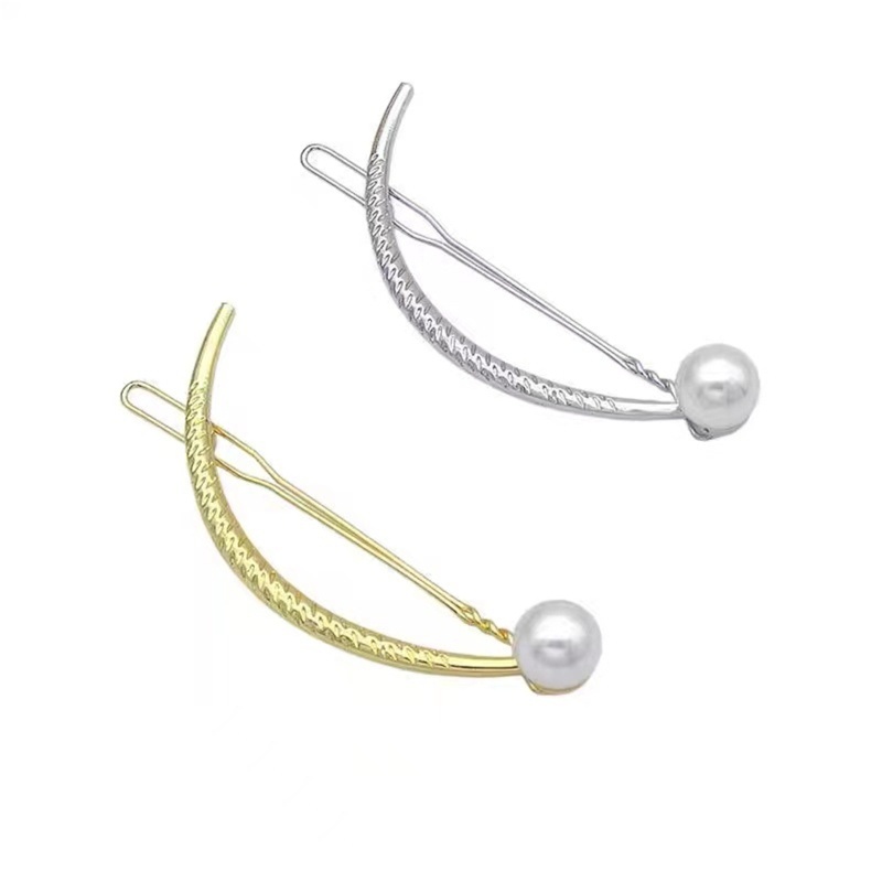 Kẹp Tóc Hình Bướm Đính Ngọc Trai Phong Cách Retro Cho Nữ