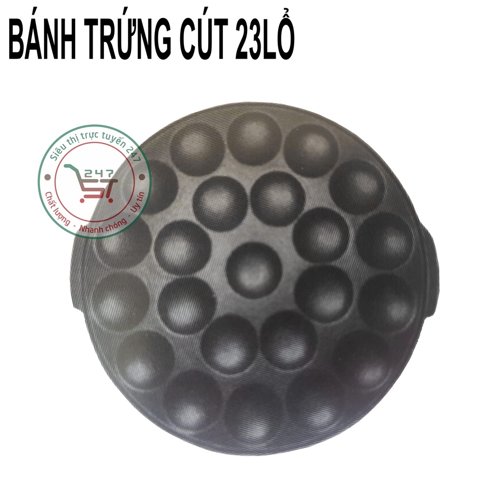 Khay nướng bánh trứng cút 23 bánh chống dính có tay cầm Khay nướng bánh bằng bếp gas tiện dụng với giá tốt