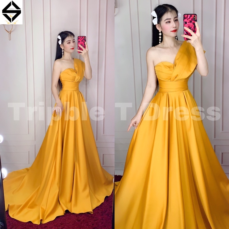 Đầm maxi mặc cưới đi bạn nhẹ nhàng TRIPBLE T DRESS - size S/M/L - MS213Y