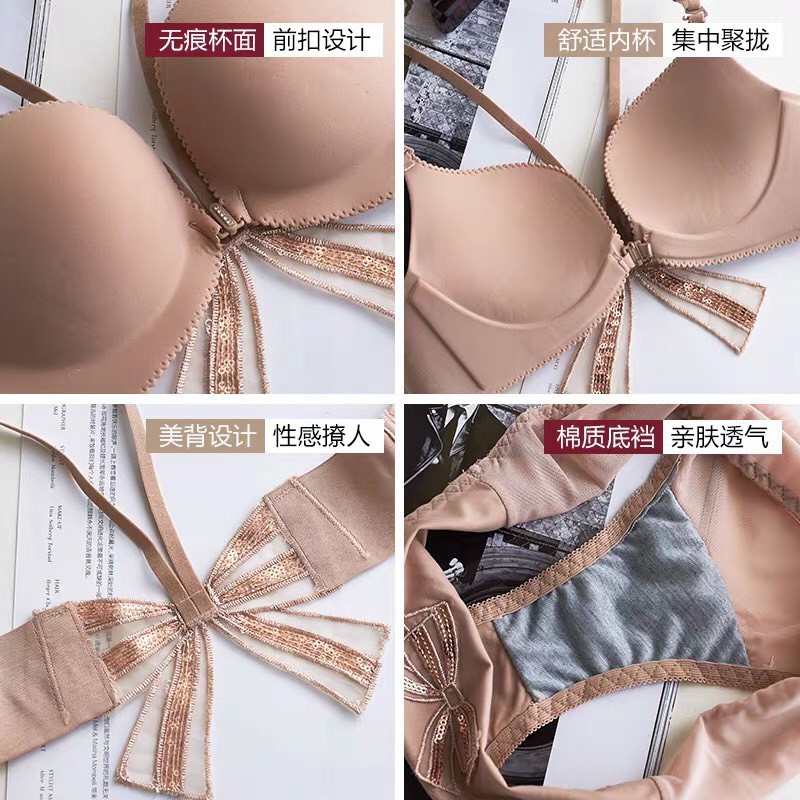 Áo Lót Đúc CÀi Trước Phối Nơ Không Gọng Điệu Đà AL29 THESHE | BigBuy360 - bigbuy360.vn