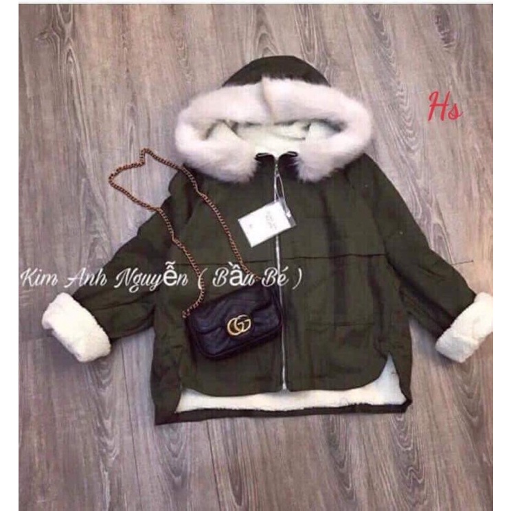 Áo khoác Kaki lót lông lượn tôm HSU1