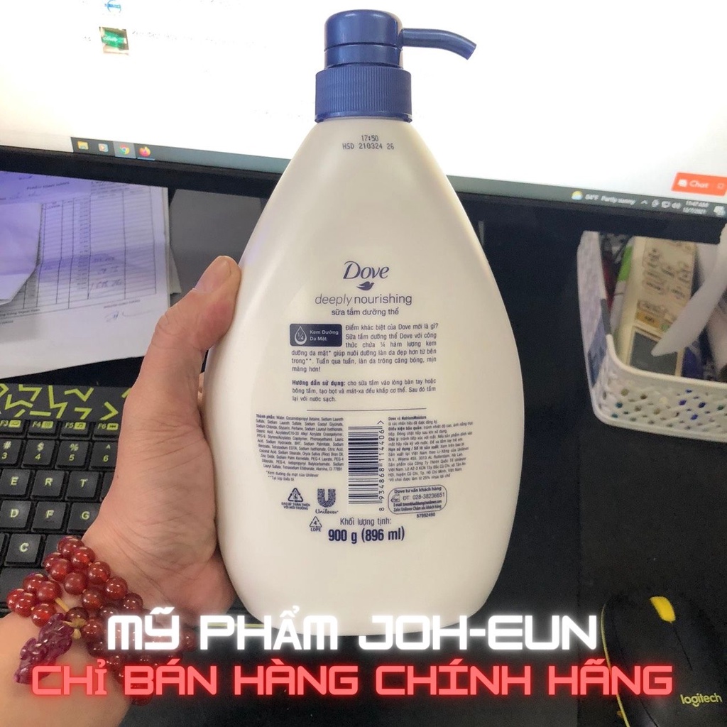 Sữa Tắm Dưỡng Thể 900G Dove Dưỡng Ẩm Chuyên Sâu