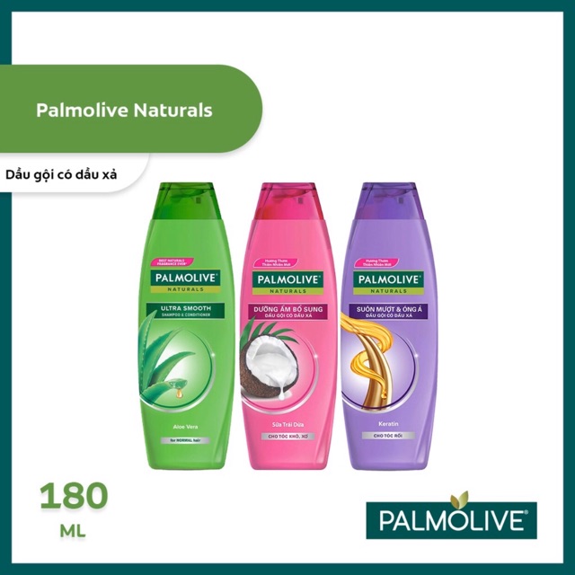 Dầu gội có dầu xả Palmolive 180ml đủ loại