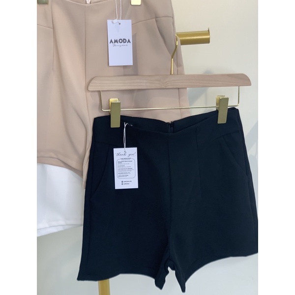 Quần short đùi nữ lưng cao chất tuyết mưa đi làm đi chơi đều xinh AMODA Q001