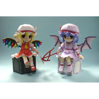 Mô hình giấy anime [Touhou] Flandre Scarlet và Remilia Scarlet