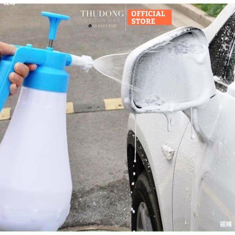 Bình Xịt Tạo Bọt Tuyết Rửa Xe Ô Tô, Xe Máy, tưới cây g Cầm Tay 2000ml