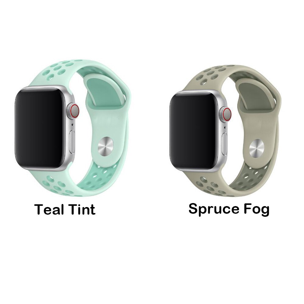 Dây đeo silicon thiết kế thoáng khí thay thế cho đồng hồ thông minh Apple Watch 6 / Se 38mm / 40mm 42mm / 44mm