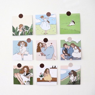 Set tranh trang trí cô gái