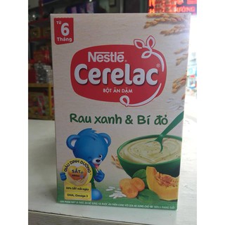 3 Hộp Bột ăn dặm Nestlé Cerelac Rau xanh và Bí đỏ 200g